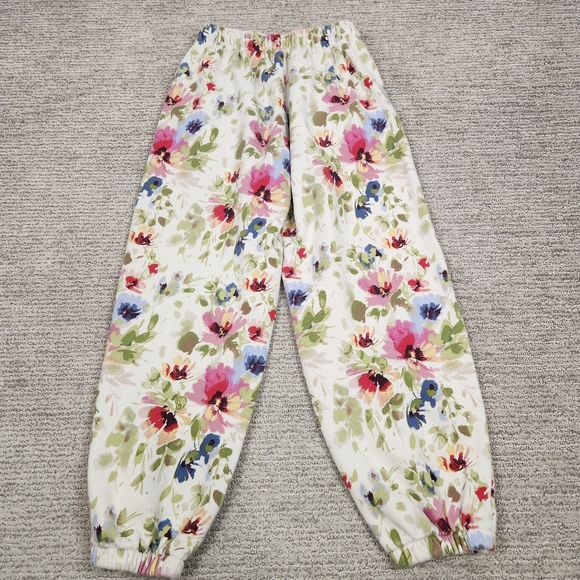 GAP Sweat Suit Girls L 10 Floral Matching Set Cropped Hoodie Jogger Sweatpants - Picture 12 of 12